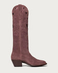 The Heart Boot Sangria Suede and Sangria Metallic - CITY Boots