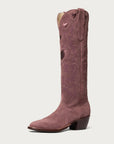 The Heart Boot Sangria Suede and Sangria Metallic - CITY Boots