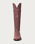 The Heart Boot Sangria Suede and Sangria Metallic - CITY Boots