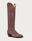 The Heart Boot Sangria Suede and Sangria Metallic