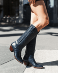 The Soho Boot Navy Croc