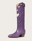 The Heart Boot Purple and Bone - CITY Boots