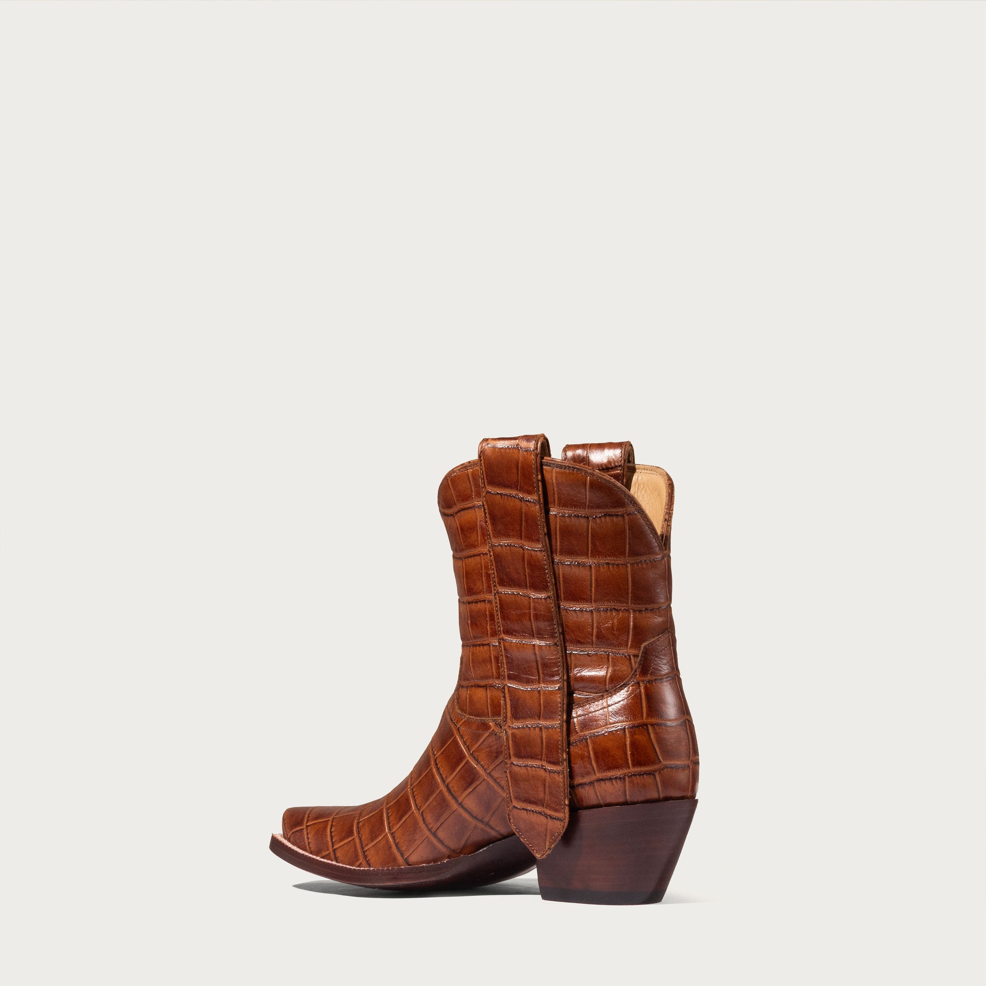 24/7 Boot in Cognac Croc - CITY Boots