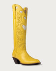 Yellow and Bone Heart Boot