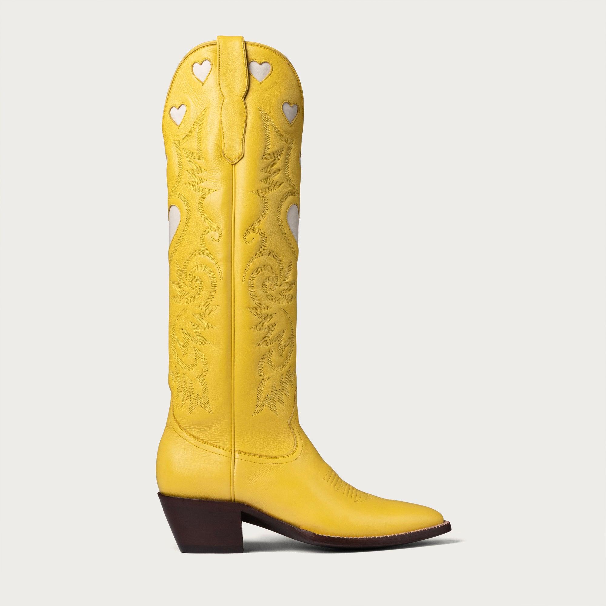 The Heart Boot Yellow and Bone