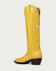 Yellow and Bone Heart Boot