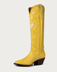 Yellow and Bone Heart Boot
