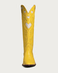 Yellow and Bone Heart Boot