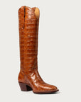The Soho Boot Cognac Croc Extended - CITY Boots