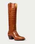 The Soho Boot Cognac Croc Extended - CITY Boots