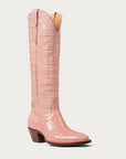 The CITY Boots Pink Croc Soho Boot - CITY Boots