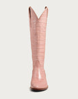 The CITY Boots Pink Croc Soho Boot - CITY Boots