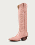 The CITY Boots Pink Croc Soho Boot - CITY Boots