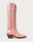The CITY Boots Pink Croc Soho Boot - CITY Boots