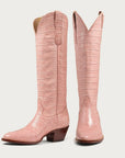 The CITY Boots Pink Croc Soho Boot - CITY Boots
