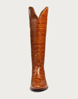 The Soho Boot Cognac Croc Extended - CITY Boots