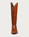 The Soho Boot Cognac Croc - CITY Boots