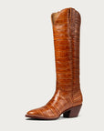 The Soho Boot Cognac Croc Extended - CITY Boots