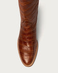 The Soho Boot Cognac Croc - CITY Boots