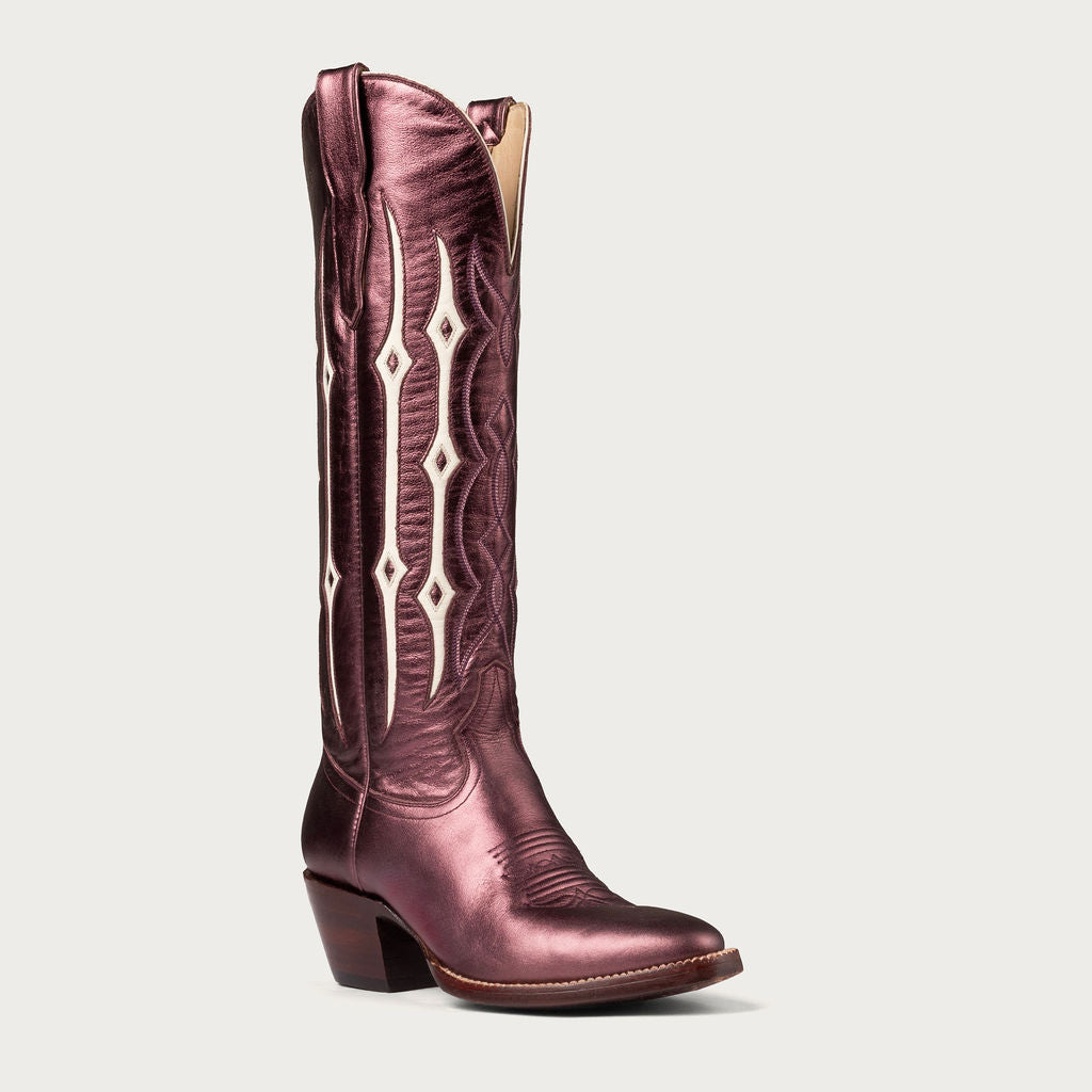 The Austin Boot Sangria Metallic and Bone – CITY Boots