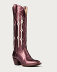 The Austin Boot in Sangria Metallic and Bone