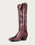 The Austin Boot in Sangria Metallic and Bone