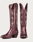 The Austin Boot in Sangria Metallic and Bone