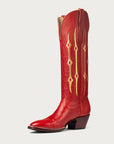 The Austin Boot in Red and Gold