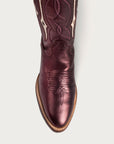 The Austin Boot in Sangria Metallic and Bone