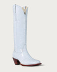 The Soho Boot Powder Blue Croc - CITY Boots