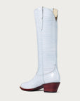 The Soho Boot Powder Blue Croc - CITY Boots