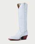 The Soho Boot Powder Blue Croc - CITY Boots