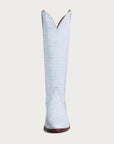 The Soho Boot Powder Blue Croc - CITY Boots