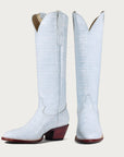 The Soho Boot Powder Blue Croc - CITY Boots