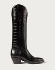 The Soho Boot Black Croc Extended - CITY Boots