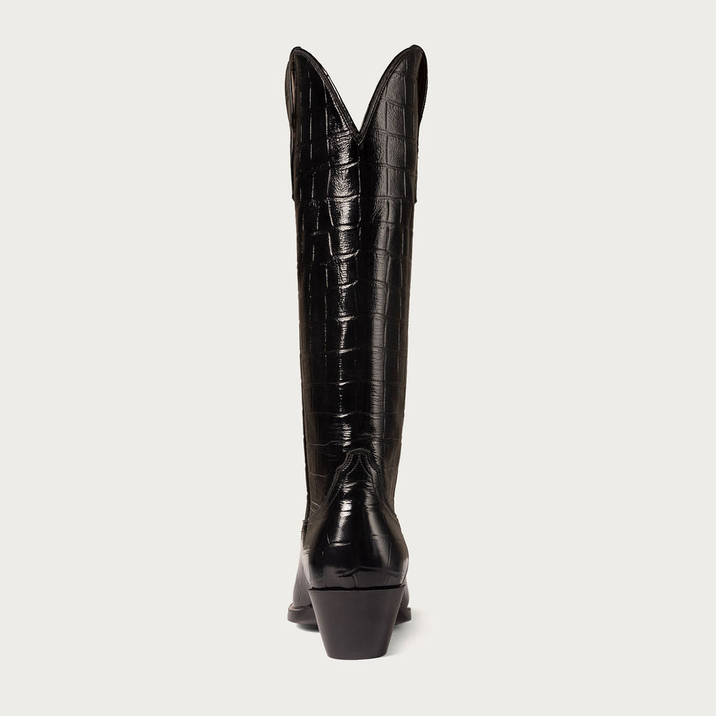The Ink Croc Soho Boot - CITY Boots
