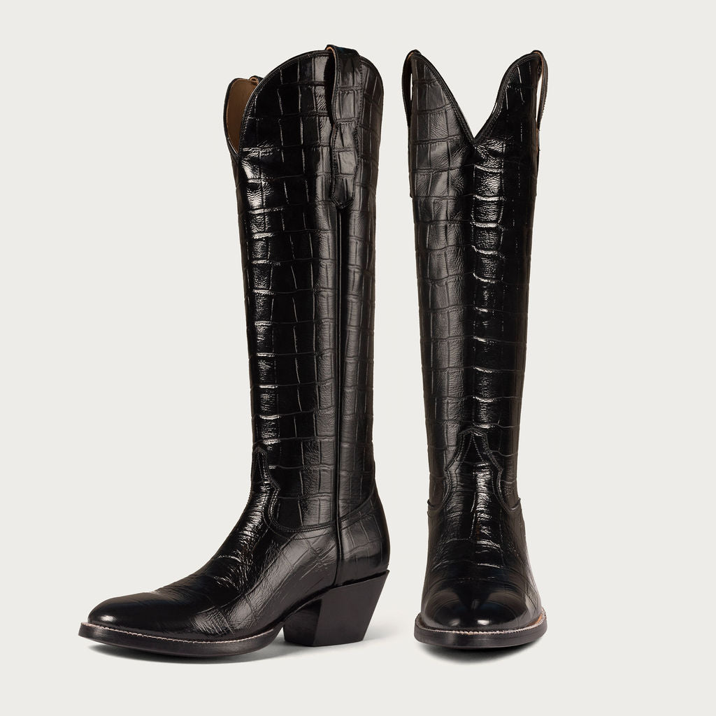 The Ink Croc Soho Boot - CITY Boots
