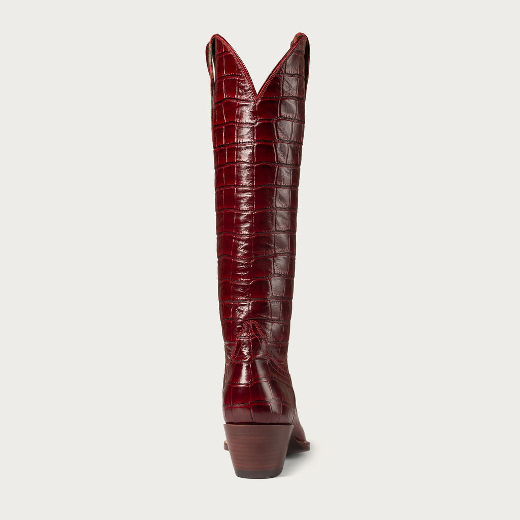 The Sangria Croc Soho Boot - CITY Boots