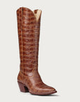 The Soho Boot Chestnut Croc Extended