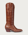The Soho Boot Chestnut Croc Extended