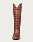 The Soho Boot Chestnut Croc Extended