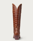 The Soho Boot Chestnut Croc Extended