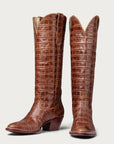 The Soho Boot Chestnut Croc Extended