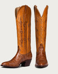 The Austin Boot in Honey and Cognac Croc - CITY Boots