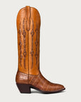 The Austin Boot Honey and Cognac Croc - CITY Boots
