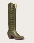 The Soho Boot Green Croc - CITY Boots
