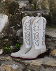 The Memphis Boot Bone and Bone Suede