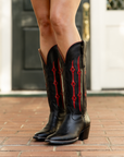 The Austin Boot Black and Red
