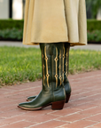 The Austin Boot Green and Gold