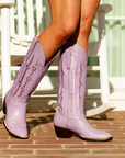 The Austin Boot Lilac and Lavender Metallic